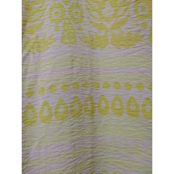 Yellow & White Sleeveless Summer Dress With Floral Pattern, Adjustable Straps. - Picture 5 of 8